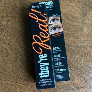 NIB Benefit Cosmetics "They're Real" Black Mascara ** QTY: 2 BOXES!**